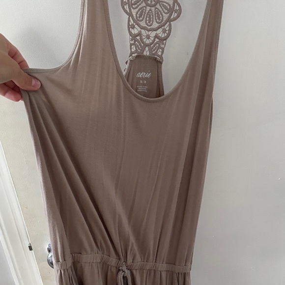 Beige Romper with Lace Back - Picture 3 of 6
